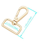 JWBIZ 16 Pcs D Ring Swivel Lobster Claw Clasp, Push Gate Snap Hooks Trigger Clips (Gold, 3/4 inch) - color: Gold, size: 3/4 inch
