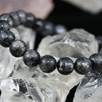 8mm Natural Gemstone Stretch Bracelet, Handmade Unisex Crystal Bracelets for Meditation, Yoga, Spiritual Healing & Positive Energy - color: Labradorite