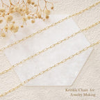 GTVOODX 16.4 Feet Gold Plated Stainless Steel Krinkle Chains for Jewelry Making, Soldered Unfinished Craft Chain Bulk for Necklace Bracelet Jewelry Making - color: Gold Krinkle