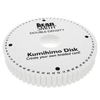 The Beadsmith Round Kumihimo Disk, 6 inch Diameter, 0.75” (20mm) Thick Double Dense Foam, 64 Numbered Slots, Jewelry Tools for Braiding