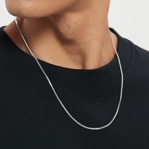 Solid 925 Sterling Silver Necklace For Men, wide 2-3-4mm Rope Link Chain Necklace For Women Mens With Lobster Clasp, Gifts For Him 18 20 22 24 Inch - size: 24 Inch, style: 2MM (Sterling Silver)