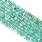 2x4MM 150PCS Amazonite Tube Rondelle Abacus Disk Spacer Loose Beads for Jewelry Making - color: Amazonite, size: 2x4mm abacus-shaped