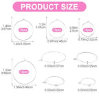 Pndeyo 280pcs Hypoallergenic Earring Beading Hoops, Metal Round Hoop Earrings Findings, Open Earring Wire Ring Accessories for Jewelry Making- Silver - color: Silver-280pcs