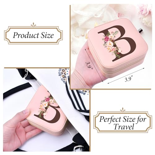 Christmas Gifts for Teen Girls, Travel Jewelry Case Box Organizer Personalized Gifts for Mom Wife Women, Necklace Earrings Box Gift for Teen Girls - style: B
