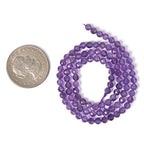 Natural Amethyst 4mm Faceted Round Beads Loose Beads 16 Inch for Jewelry Making Beads - color: Amethyst