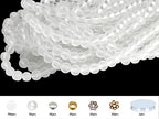 900PCS 6mm Matte White Frosted Round Glass Beads Bracelet Space Loose Smooth Beads for Jewelry Making, Earring, Necklaces, Keychains, Lanyards & Adult Crafting - size: 6mm White #360