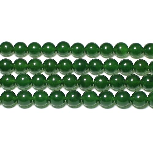 MJDCB Stone Beads 6mm 60pcs Round Blackish Green Jade Loose Gemstone Bead Charms for Jewelry Making Bracelet Necklace Earring Pendant - color: Blackish Green Jade, size: 6mm