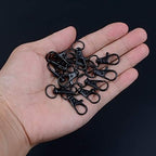 70PCS Swivel Snap Hooks with Key Rings, Metal Lobster Claw Clasp, Keychain Rings for Crafts(Gun Black, 1.25inch(32mm) - color: gun black, size: 32mm