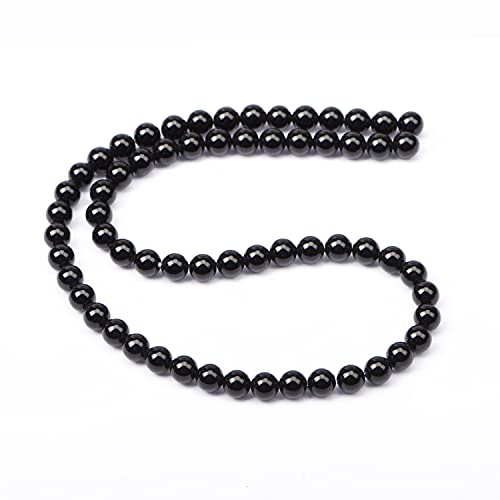 AD Beads Natural Gemstone Round Loose Beads 15" for Bracelet Necklace Earrings Jwelery Making Crafts DIY (4mm, Black Onyx) - color: Black Onyx, size: 4mm