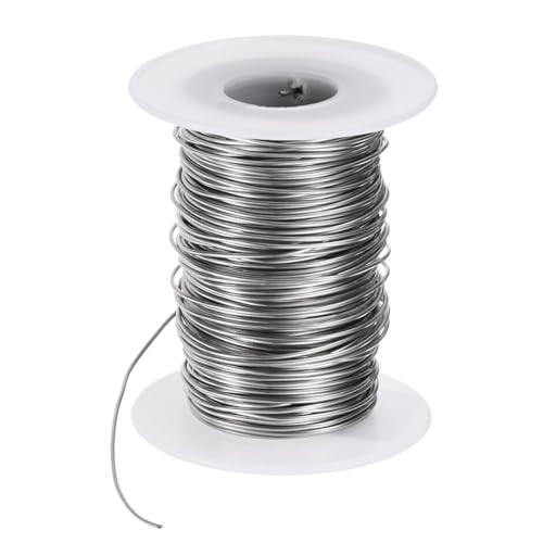 M METERXITY 18 Gauge Stainless Steel Craft Wire, 1.0mm 131 ft Bendable Floral Snare Wire for Jewelry Making/Sculpting/Armature Crafting/Floral Bonsai/DIY Crafts - size: 18 Gauge x 131 ft