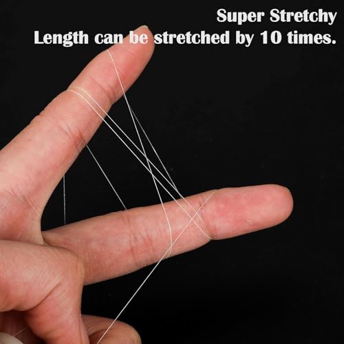 Invisible Fishing Line, Clear Wire Hanging Strong Nylon String Supports Balloon Garland Decorations Crafts Bracelets Necklaces Jewelry Making Beading Threads Cords Monofilament Thread Sewing