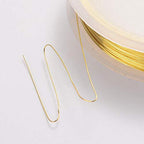 65.61 Feet 28 Gauge Copper Wire 0.3mm Jewelry Beading Wire Gold Metal Craft Artistic Coil Wire - color: Gold, size: 28 Gauge