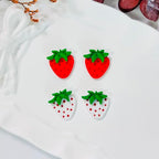 Xaekicr 2 Pcs Strawberry Polymer Clay Cutters Set – Cute Heart Clay Cutters & Texture Molds for Earrings Making, Clay Tools for DIY Polymer Clay Jewelry - color: G color