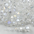 1310pcs Bicone Crystal Glass Beads 2mm 3mm 4mm 6mm 8mm Faceted Crystal Spacer Beads for Bracelets Necklace Pendants Earrings DIY Jewelry Craft Making(Transparent AB) - color: Transparent AB