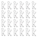 PATIKIL Letter Charm, 50pcs Alphabet Initial Pendant Charm Bulk DIY for Jewelry Making Bracelets Earrings Necklace - style: K