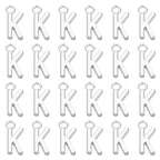 PATIKIL Letter Charm, 50pcs Alphabet Initial Pendant Charm Bulk DIY for Jewelry Making Bracelets Earrings Necklace - style: K