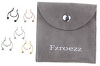 20G Fake Nose Rings Hoop Clip-on Stainless Steel Septum Jewelry Non Piercing Fake Cartilage Earring Lip Rings Faux Nose Ring Piercing Jewelry for Women Men - color: Set F