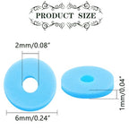 Blue Polymer Clay Beads, 6mm Heishi Bead for Jewelry Bracelets Necklace Making 1000PCS - color: Cyan blue