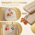 KJML DIY Cute Keychain Charms Bulk 30pcs Pendant Charms for Keychain Making Mini Resin Charm for Funny Keychains Bag Charm Purse Backpack Jewelry Making - color: Mix Food