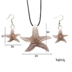 Glass Water Drop Shape Glaze Spiral Dangle Earrings Lampwork Handmade Glass Bead Geometric Earrings for Women Jewelry - color: Starfish