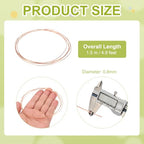 PATIKIL 99.9% Pure Copper Wire for Jewelry Making, 20 Gauge (0.8mm) Copper Craft Wire 4.9 Feet Beading Jewelry Making Supplies for Crafting Wreath Electroculture Gardening - size: 20 Gauge x 4.9 Feet