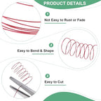 M METERXITY 0.2mm Jewelry Wire, 32 Gauge 328FT Craft Wire Copper Beading Wire for Jewelry Making/Planting/Weaving/DIY Crafting, Soft Metal Wires [100M, Red] - color: Red, size: 0.2mm 32 Gauge
