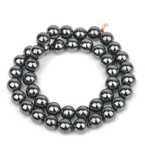 Stone Beads, 45pcs Black Onyx, 8mm Round Loose Beads for Jewelry Making, Bracelets, with Bag, String & Card - color: Black Onyx, size: 8mm