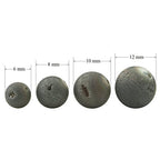 RUBYCA Round Dyed Electroplated Druzy Agate Quartz Crystal Gemstone Beads (1 Strand, Grey, 6mm) - color: Dark Grey, size: 6mm
