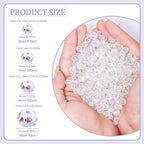 850Pcs 4/6/8/10mm Crystal Glass Beads for Jewelry Making Faceted Rondelle Flat Beads for Bracelets Necklace Earrings DIY Crafts(White Crystal AB Bead) - color: White AB