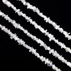 GM GemMartUSA Rainbow Moonstone Natural Raw Chip Strands | Semi-Precious | AAA+ Quality 1 Strand 34” | DIY Bracelet Jewelry Making, Healing Crystal Craft| 4-6mm - White Color Gemstones (CHRM-70001) - color: Rainbow Moonstone (CHRM-70001)