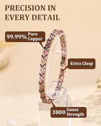 Copper Bracelets for Women, Ultra Strength Magnetic Therapy Bracelet for Pain Relief with Neodymium Magnets, Adjustable Jewelry Gift with Sizing Tool - color: Copper Fish-tail
