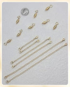 MKCYD Necklace Extender and Magnetic Necklace Clasp, Magnetic Clasps for Bracelet Extenders Gold Chain Extension for Jewelry Repair Kit - color: 14Pcs Gold