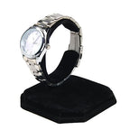 lasenersm 2 Pieces Watch Display Stand Rack Velvet Wrist Watch Display Holder C Type Bracelet Display Rack Stand Watch Holder Stand Jewelry Display Stand, Black