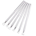 DIYOOHOMY 6 Pcs Clay Sculpting Tools Set, Metal Polymer Clay Ribbon Loop Tool, Sgraffito Tools for Pottery Caving Trimming Scraper Craft Ceramic Modelling Tool Kit - color: White-3