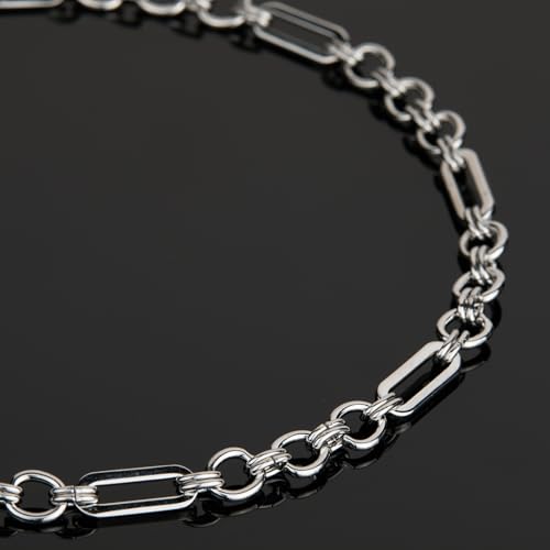 UMAOKANG Stainless Steel Paperclip Chain for Jewelry Making Paper Clip Link Chain on Spool with Lobster Clasps and Jump Rings - color: Paperclip (Steel)