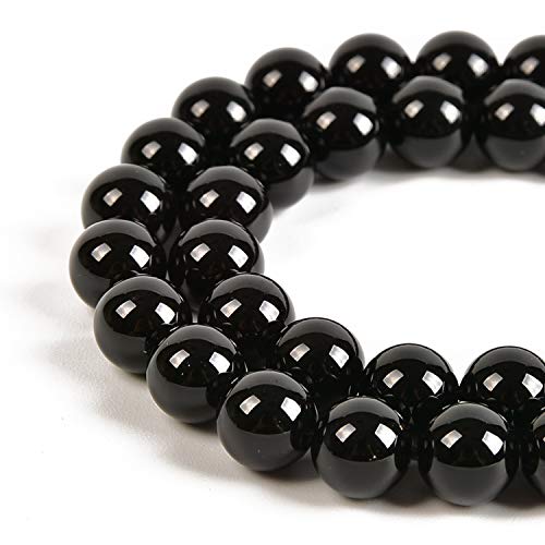 90pcs 4mm Natural Black Onyx Gemstone Round Spacer Loose Stone Beads for Jewelry Making 15.5" 1 Strand (Black Onyx, 4mm 90Beads) - color: Black Onyx, size: 4mm 90Beads