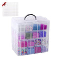 VTG Bead Organizer Box, 112 Pcs Small Organizers, 3-Tier Bead Storage Containers Portable Organizer and Storage Box Stackable Plastic Cases for Bracelet Making DIY Jewelry Nail Charms - style: 4 Tier