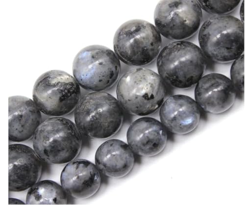 90pcs Adabele Natural Larvikite Black Labradorite Healing Gemstone 4mm (0.16 inch) Small Round Beads Gem Stone Spacer for Craft Jewelry Making GF20-4 - color: Larvikite (Black Labradorite), size: 4mm (90pcs/1 Strand)