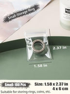 100Pcs Anti Tarnish Jewelry Bags Clear Pvc Jewelry Storage Pouches with Zipper Plastic Packing for Earrings (Clear Pvc Ring Bag 1.58x2.37 in) - color: 100Pcs Clear Pvc Ring Bag 1.58x2.37 in