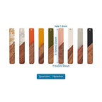 Beadthoven 18pcs/9 Pairs Natural Wood Resin Rectangle Bar Charms Bohemian DIY Earrings Pendants Mixed Colors Vertical Bar Wooden Pieces Pendants for Statement Jewelry Making Findings - color: 0Rectangle