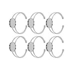 EXCEART Friendship Bracelets Friendship Braclets 6pcs Bracelet Setting Round Blank Bezel Trays Ajustable Cuff Bangles Bracelets for DIY Craft Jewelry Making 20mm (White K) Jewelry Tray Jewelry Tray - color: White K, size: 5*2cm