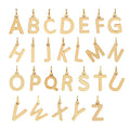 26pcs 18k Gold Filled Letter Charms,Initial Charms,Letter Pendants for DIY Bracelet Necklace Jewelry Making - color: letter style 3