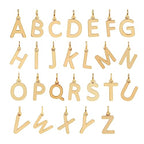 26pcs 18k Gold Filled Letter Charms,Initial Charms,Letter Pendants for DIY Bracelet Necklace Jewelry Making - color: letter style 3
