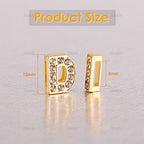 AUEAR, 104 Pack Gold A-Z 8mm Full Rhinestone Slide Charms Crystal Alphabet Letter Alloy for Bracelets Necklace Wristbands DIY Jewelry Making - color: Gold, size: 104 Pack