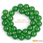 GEM-Inside Natural 14mm Green Taiwan Jade Gemstone Loose Beads Round Crystal Energy Stone Power for Jewelry Making 15" - color: Green Taiwan Jade, size: 14mm