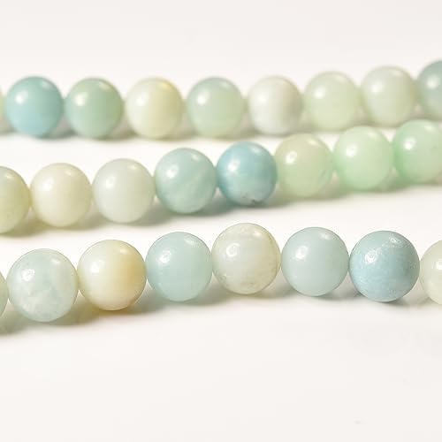 6mm Blue Amazonite Stone Beads Natural Crystal Gemstone Round Loose Beads for DIY Jewelry Making 15"/Strand - color: Blue Amazonite, size: 6mm