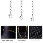5Pcs Silver Stainless Steel Necklace Extender Chain Links Silver Lobster Necklace Extenders for Necklaces Bracelet Anklet Stainless Steel Chain Extenders for Jewelry Making (2in 3in 4in 5in 6in) - color: Silver