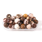 100Pcs Natural Stone 6mm Australia Zebra Round Loose Gemstone Energy Healing Beads Hole Size 1mm DIY Smooth Beads for Bracelet Necklace Earrings Jewelry Making - color: Australia Zebra, size: 6mm