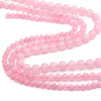 Natural Stone Beads Pink Jade 8mm Polished Round Smooth Gemstone Beads for Jewelry Making Supplies 15 Inch(45Beads) - color: Pink Jade 8mm-45pcs