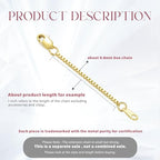 10K Yellow Gold 1"/2"/3" Necklace Extender Chain with Double Clasps, 10K Gold Necklace Extender Bracelet Anklet Extension Chain, Bracelet Extender 10K Gold - size: 1inch, style: Style 9